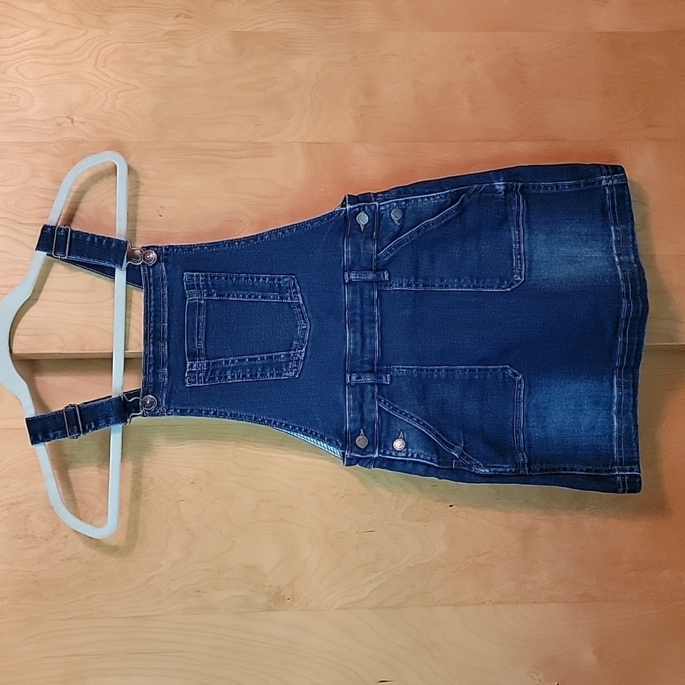 Girls Fat Face Denim Overall Dress